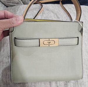 TORY BURCH Lee Radziwill Petite Double Bag In Pine Frost